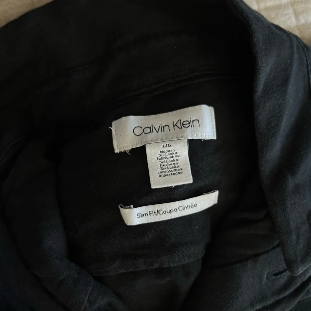 Calvin Klein Slim Fit Cotton Button Up Shirt - Picture 2 of 4